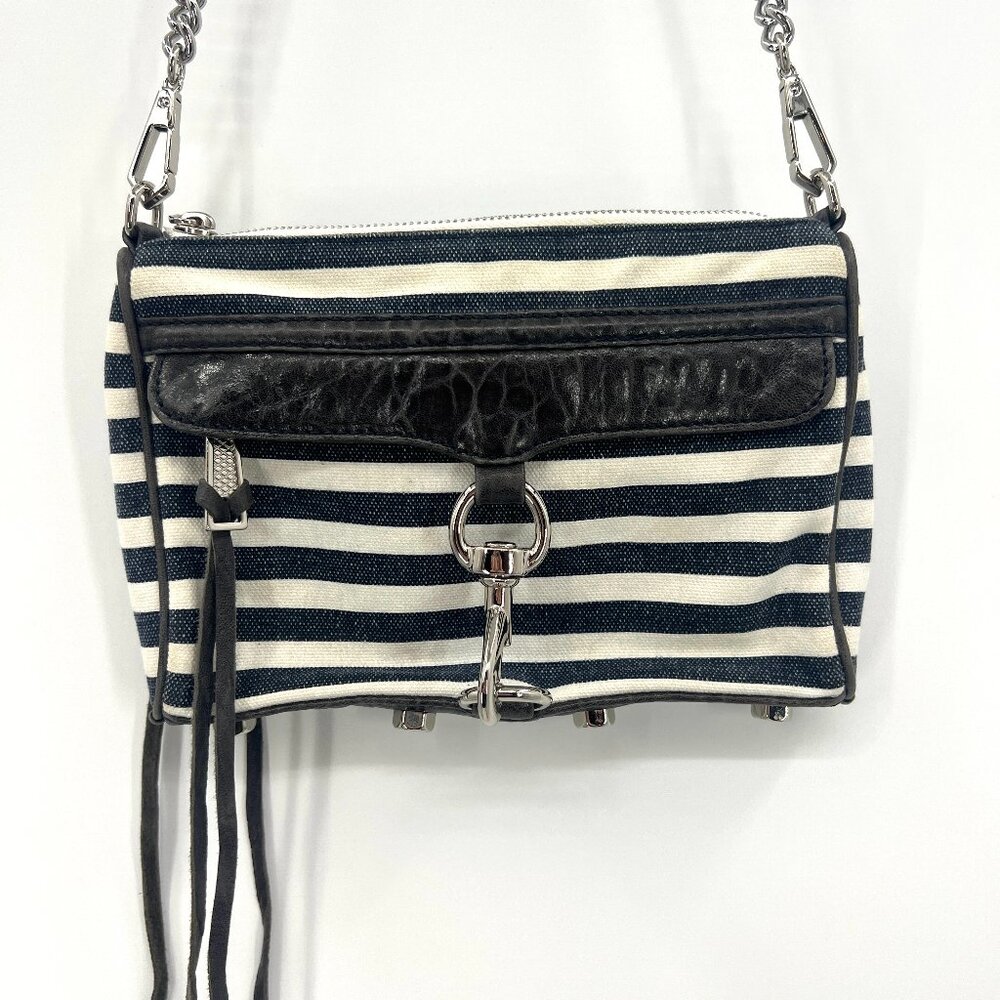 Rebecca Minkoff Striped Canvas Crossbody Bag